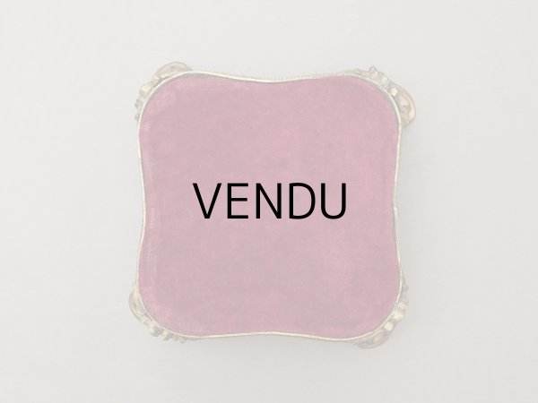 画像3: ＊蚤の市＊アンティーク ベルベットの台座 ボルドー  (3)