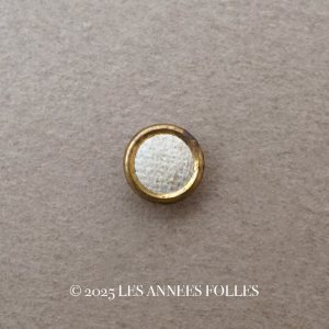 画像: 【クリスマスセール2025対象外】19世紀 アンティーク 極小 メタル＆リネンボタン 6.5mm 