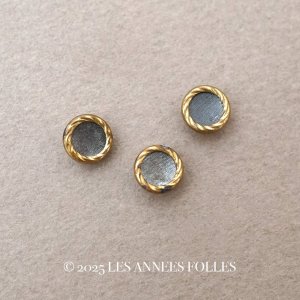 画像: 【クリスマスセール2025対象外】19世紀 アンティーク 極小 メタルボタン 6mm 3点セット