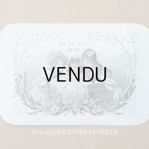 画像: 【クリスマスセール2025対象外】未使用 アンティーク お菓子箱のラベル 鈴蘭のフレーム ドラジェ 