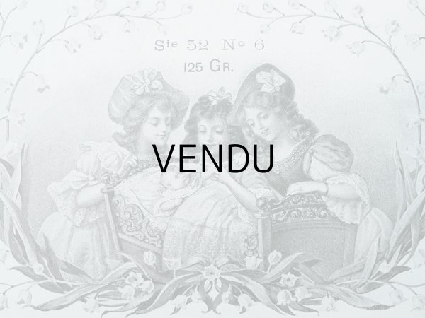 画像2: 【クリスマスセール2025対象外】未使用 アンティーク お菓子箱のラベル 鈴蘭のフレーム ドラジェ  (2)
