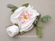 画像1: 【クリスマスセール2025対象外】1900年頃 アンティーク薔薇の大きな布花 パウダーピンク (1)