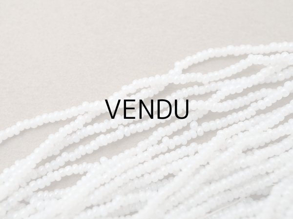 画像5: アンティーク 極小 パールホワイトのシードビーズ 1cm=10粒 72〜88g (5)