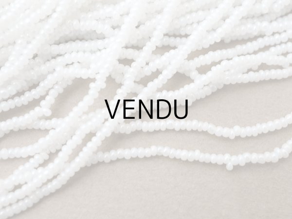 画像4: アンティーク 極小 パールホワイトのシードビーズ 1cm=10粒 72〜88g (4)