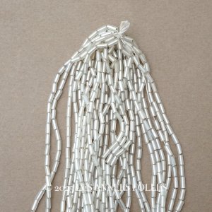 画像: アンティーク ガラスビーズ 半透明&シルバー ガラス製 5×2mm 36〜39g