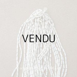 画像: アンティーク ガラスビーズ 半透明＆シルバー ガラス製 5×2mm 36〜39g