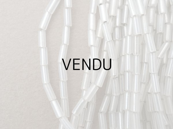 画像4: アンティーク ガラスビーズ 半透明＆シルバー ガラス製 5×2mm 36〜39g (4)