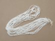 画像2: アンティーク ガラス製 サティネビーズ ホワイト 1cm=8粒 17〜19g (2)