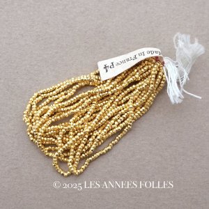 画像: 【セール対象外】【クーポン対象外】1900年代 アンティーク メタル製 極小 カット入り ビーズ ゴールド メタルビーズ キャビアビーズ P4