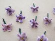 画像2: アンティーク 勿忘草の小さな布花 薄紫 12ピースのセット 約14mm (2)