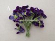 画像2: アンティーク 菫の布花 ベルベット 12輪のブーケ (2)