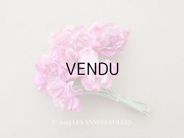 画像1: アンティーク 菫の布花 パルマ菫 ピンク (1)