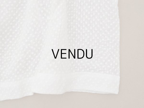 画像5: ＊蚤の市＊1900年頃 アンティーク ベビー用 ブラウスドット刺繍のコットンファブリック  (5)