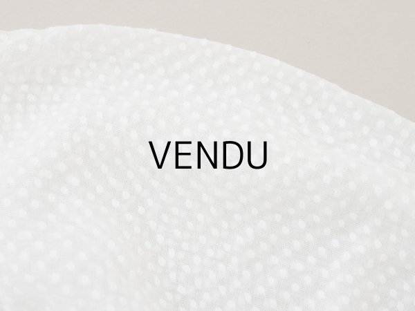 画像7: ＊蚤の市＊1900年頃 アンティーク ベビー用 ブラウスドット刺繍のコットンファブリック  (7)