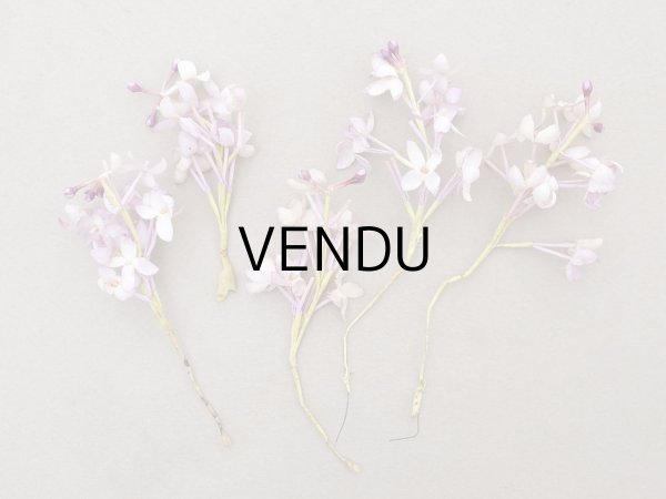 画像2: アンティーク ライラックの布花 薄紫 (2)