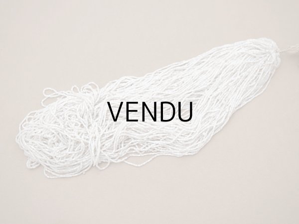 画像5: アンティーク シードビーズ グレイッシュホワイト ガラスビーズ 102〜110g (5)