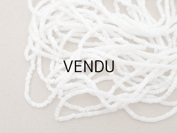 画像5: アンティーク ガラス製 サティネビーズ オフホワイト 1cm=9粒 21〜29g (5)