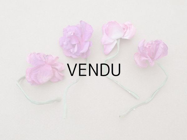 画像4: ＊蚤の市セット＊ アンティーク パルマ菫の布花のセット (4)