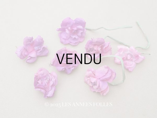 画像1: ＊蚤の市セット＊ アンティーク パルマ菫の布花のセット (1)