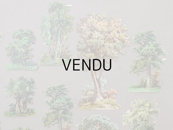 画像2: ＊蚤の市セット＊ アンティーク ダイカットクロモのセット 木 (2)