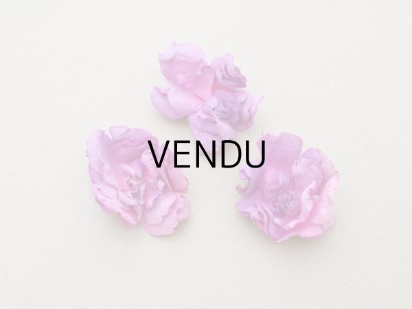 画像2: ＊蚤の市セット＊ アンティーク パルマ菫の布花のセット (2)