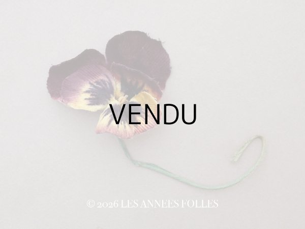 画像1: ＊蚤の市＊ アンティーク パンジーの布花  (1)