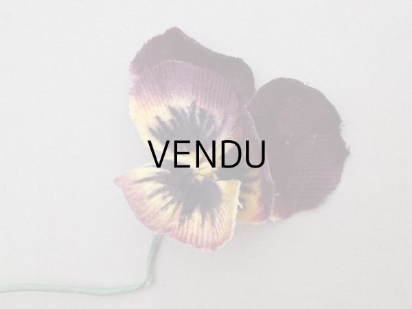 画像2: ＊蚤の市＊ アンティーク パンジーの布花  (2)