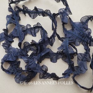 画像: ＊蚤の市セット＊シルクシフォンのリボン 2.57m ダークブルー