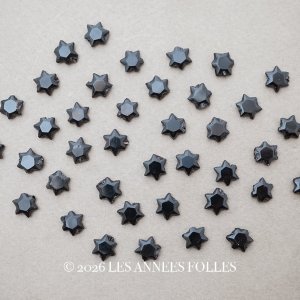 画像: ＊蚤の市セット＊星のフレンチジェットのビーズ 40ピースのセット