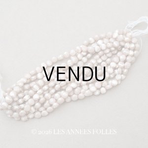 画像: アンティーク  パウダーピンク ライン入りスフレビーズ 5mm 約280ピース 吹きガラス製 ビーズ