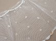画像6: アンティーク 幅広 フリルレース 2.45m オフホワイト ドット刺繍入り チュールレース  幅11.5cm  (6)