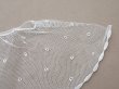 画像12: アンティーク 幅広 フリルレース 2.45m オフホワイト ドット刺繍入り チュールレース  幅11.5cm  (12)