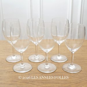 画像: 1940年頃  準オールドバカラ オーブリオン 6点セット 刻印入り Φ : 5.3cm H : 13.4cm BACCARAT Haut-Brion