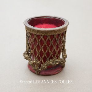 画像: 19世紀 ナポレオン3世時代 アンティーク ピンクッション 薔薇のガーランド