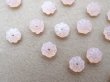 画像4: アンティーク ガラス製 ビーズ 花型 ピンクオパール色 6mm 約50ピースのセット (4)