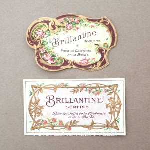 画像: アンティーク パフュームラベル 2点セット 