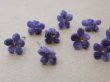 画像2: アンティーク 勿忘草の小さな布花 紫 9ピースのセット 約13mm (2)