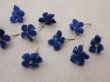 画像3: アンティーク 勿忘草の小さな布花 ダークブルー 10ピースのセット 約13mm (3)