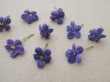 画像3: アンティーク 勿忘草の小さな布花 青紫 9ピースのセット 約13mm (3)