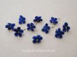 画像1: アンティーク 勿忘草の小さな布花 ダークブルー 10ピースのセット 約13mm (1)