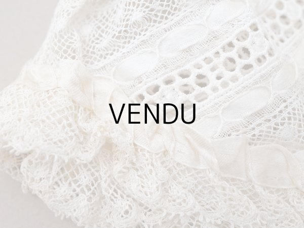 画像7: ＊蚤の市＊アンティーク ベビーボネ レース＆シルクリボン (7)