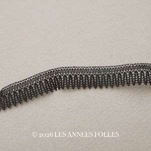 画像: 1900年頃 アンティーク レース 黒 1.1cm幅
