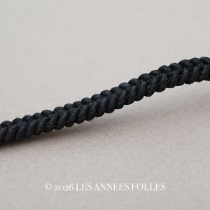 画像: 1900年頃 アンティーク シルク製 トリム 黒 6mm幅