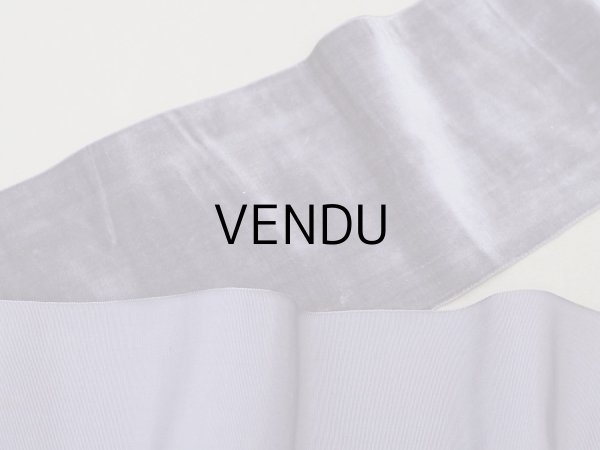 画像6: 19世紀末 アンティーク シルク製 幅広 ベルベットリボン グレイッシュパープル 1.74m 幅10.8cm (6)