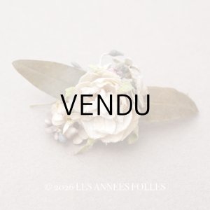 画像: アンティーク 小さな布花 薔薇＆勿忘草 ドール用