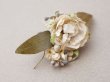 画像3: アンティーク 小さな布花 薔薇＆勿忘草 ドール用 (3)