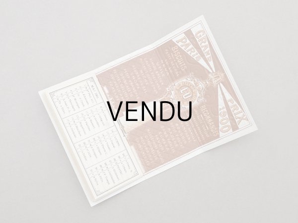 画像4: ＊蚤の市＊1901年 アンティーク『LU』カレンダー ウエハース型 GAUFRETTE VANILLE - LEFEVRE-UTILE - (4)