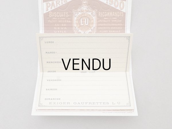 画像6: ＊蚤の市＊1901年 アンティーク『LU』カレンダー ウエハース型 GAUFRETTE VANILLE - LEFEVRE-UTILE - (6)