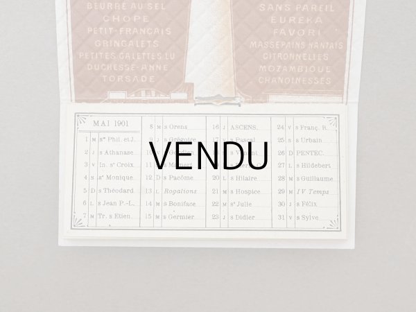 画像5: ＊蚤の市＊1901年 アンティーク『LU』カレンダー ウエハース型 GAUFRETTE VANILLE - LEFEVRE-UTILE - (5)