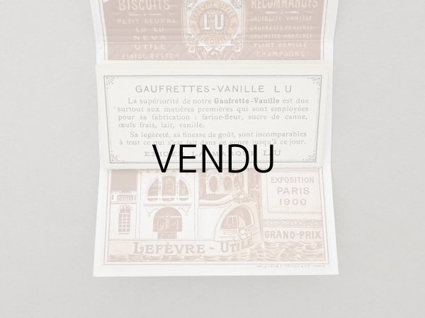 画像7: ＊蚤の市＊1901年 アンティーク『LU』カレンダー ウエハース型 GAUFRETTE VANILLE - LEFEVRE-UTILE - (7)